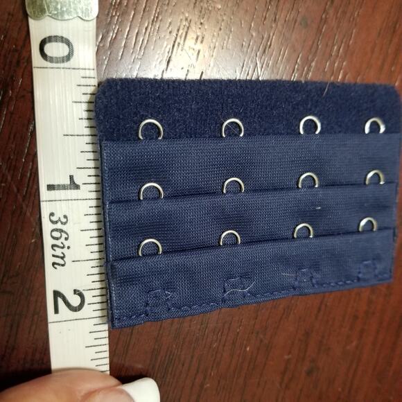 MeooLiisy Women's 18 Hour Bra No Wire Latex Lined Cup Unpadded Blue Size US 38D - Picture 4 of 11